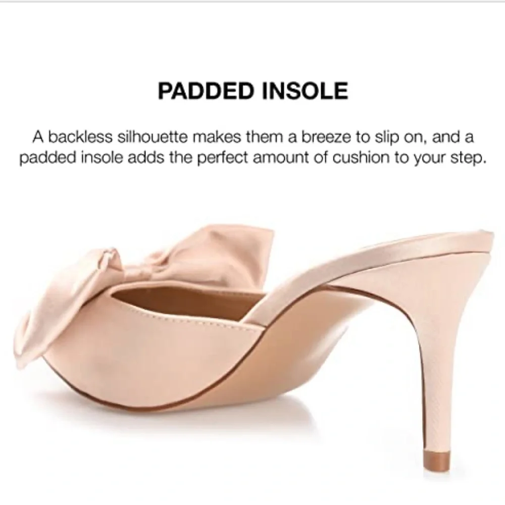 Journee Collection Women's Tiarra Pump Elegant Cream Bow Heels - Picture 5 of 9